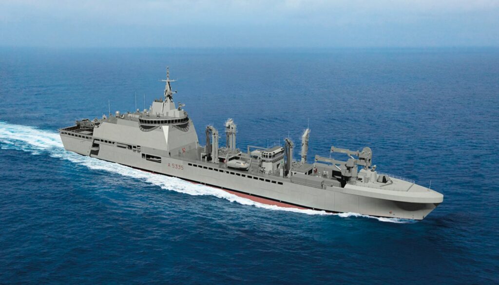 Τοποθέτηση τρόπιδας για το δεύτερου Πλοίου Γενικής Υποστήριξης κλάσης